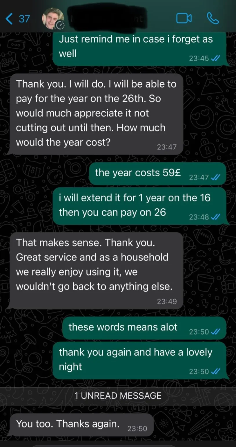 Customer review screenshot 1